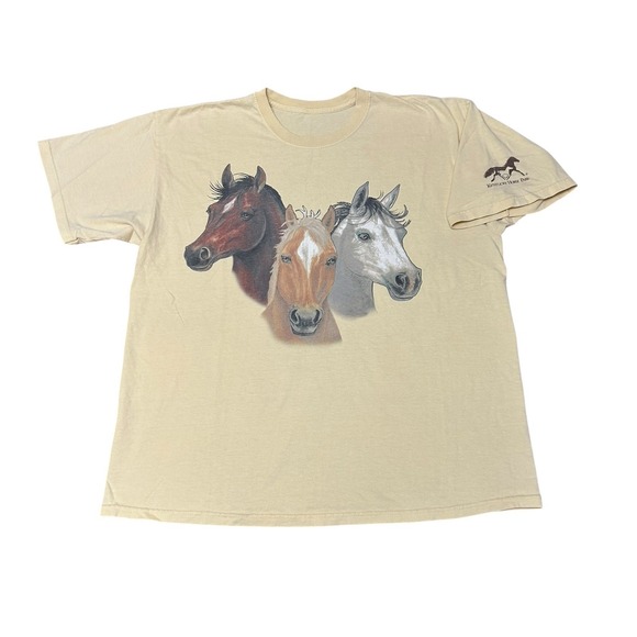 Y2K Kentucky  Horse Park Churchill Downs‎ Horse Race T-Shirt XL Yellow - Picture 2 of 8